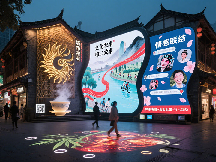成都LED显示屏的“城市表情”：如何通过大屏传递城市精神？